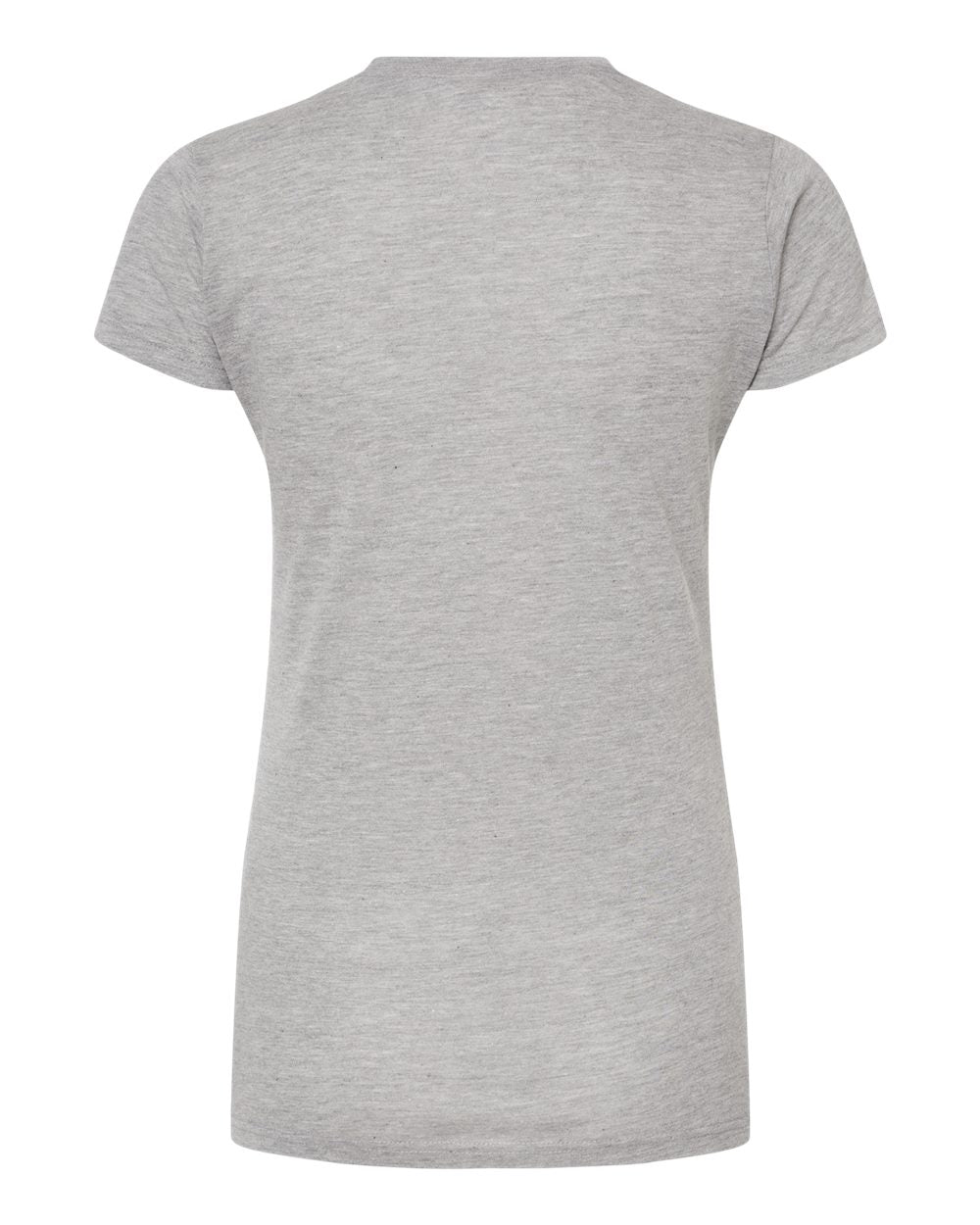 Front View of Heather Grey Women's Poly-Rich T-Shirt - 240