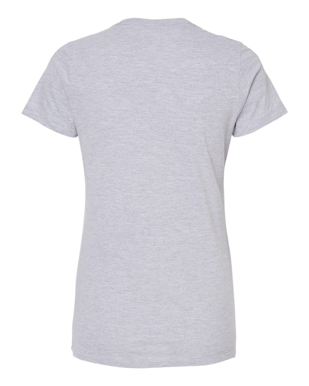 Front View of Heather Grey Women's Premium Cotton T-Shirt - 516