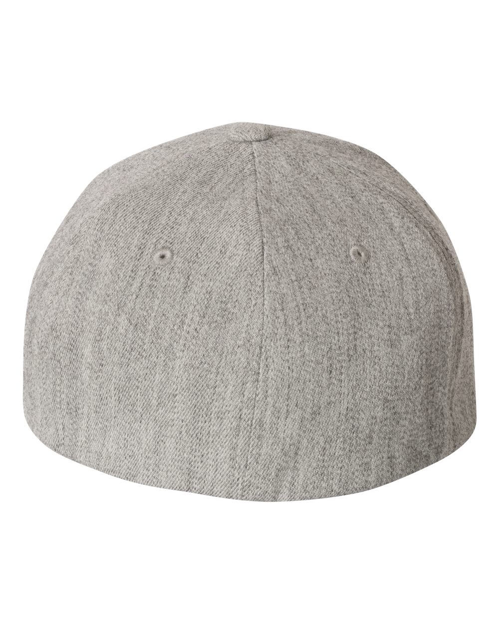 Front View of Heather Grey Wool-Blend Cap - 6477