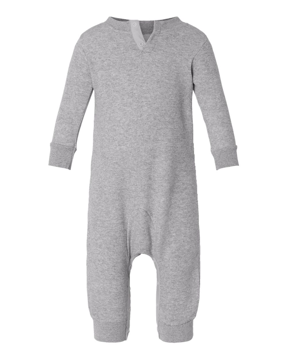Front View of Heather Infant Fleece One-Piece - 4447