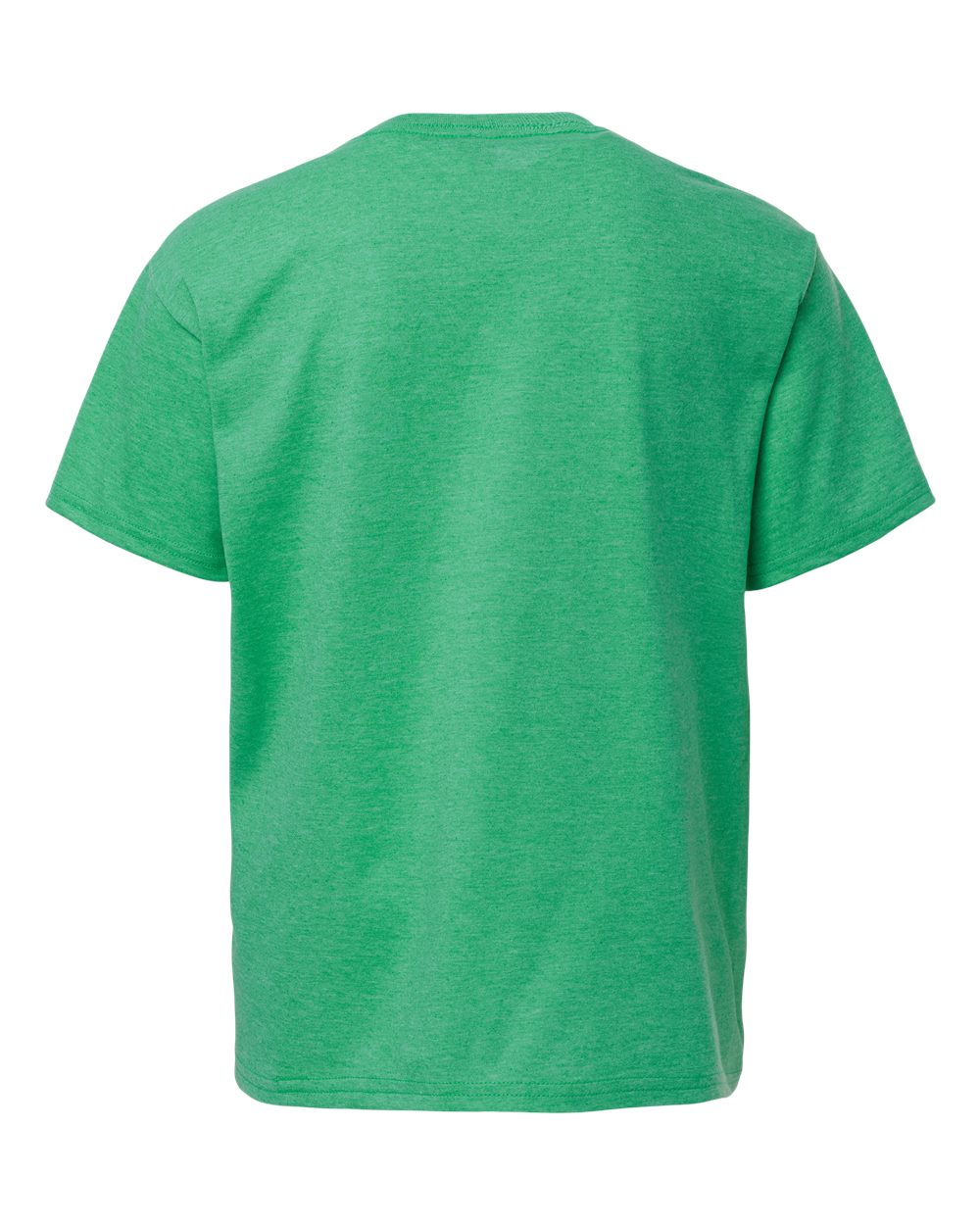 Front View of Heather Irish Green Softstyle® Youth T-Shirt - 64000B