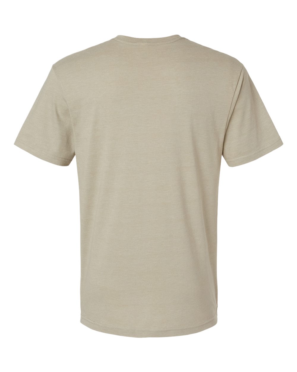 Front View of Heather Khaki CVC V-Neck Tee - 2006CVC