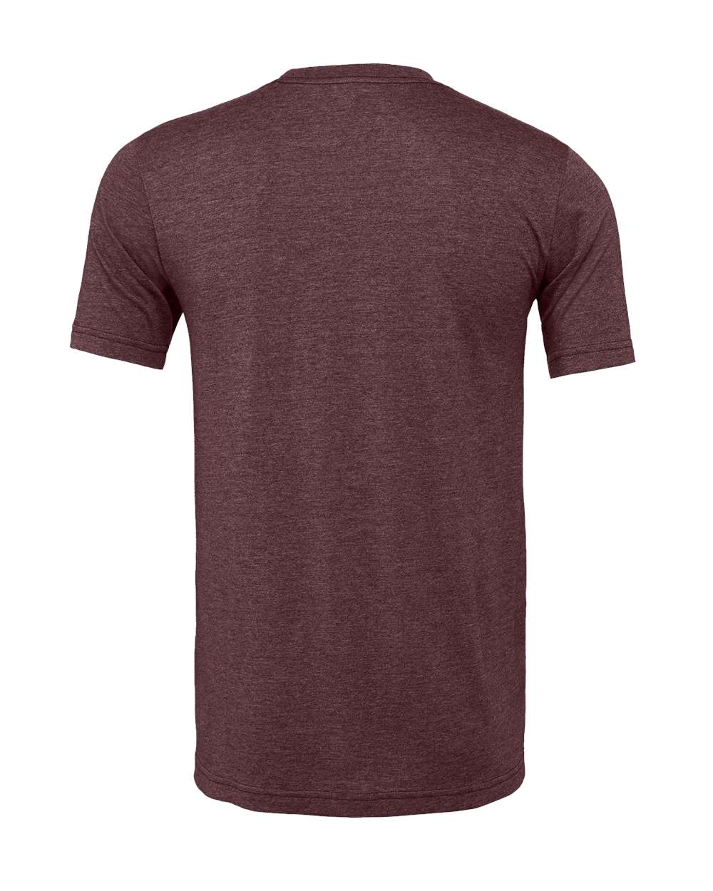 Front View of Heather Maroon CVC Jersey Tee - 3001CVC
