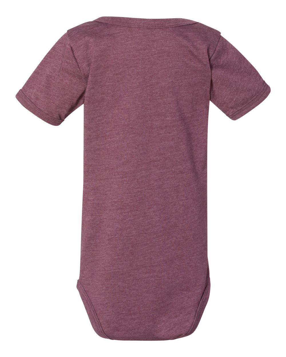 Front View of Heather Maroon Infant Jersey One Piece - 100B