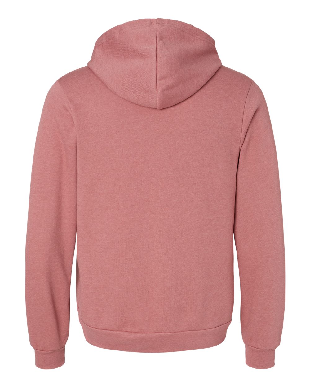 Front View of Heather Mauve Sponge Fleece Hoodie - 3719