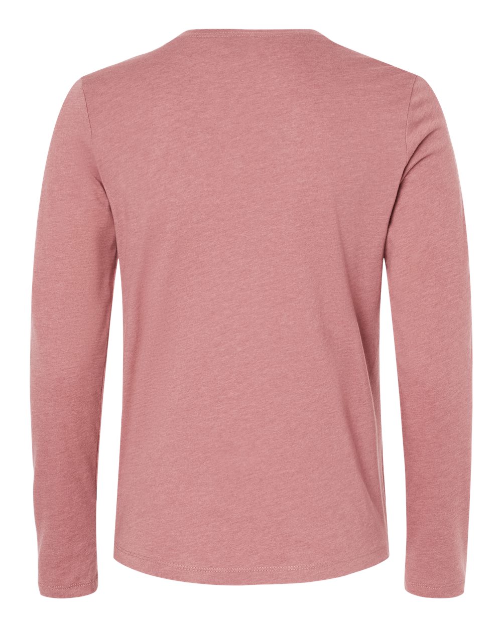 Front View of Heather Mauve Women’s Jersey Long Sleeve Tee - 6500