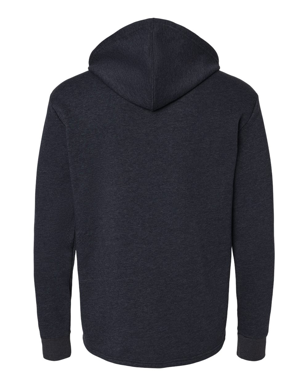 Front View of Heather Midnight Navy Malibu Welt Pocket Hoodie - 9300