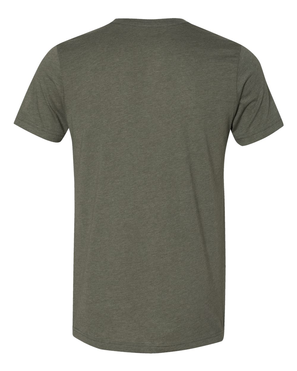 Front View of Heather Military Green CVC Jersey Tee - 3001CVC