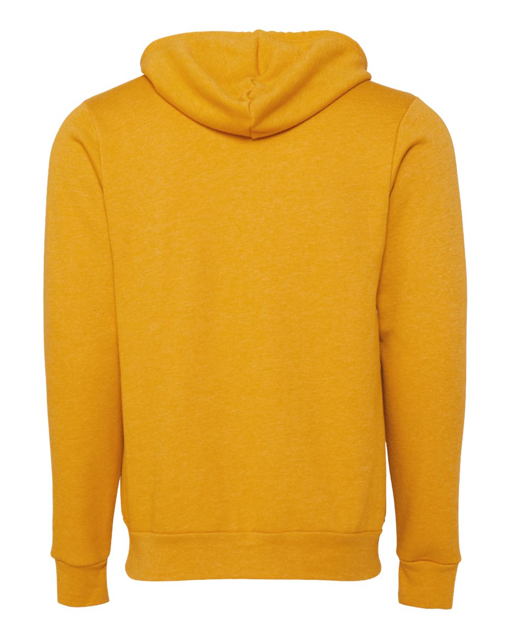 Front View of Heather Mustard Sponge Fleece Full-Zip Hoodie - 3739