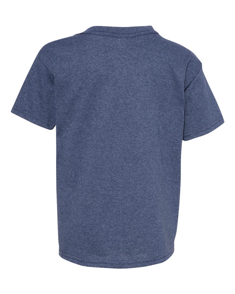 Front View of Heather Navy Ecosmart™ Youth T-Shirt - 5370