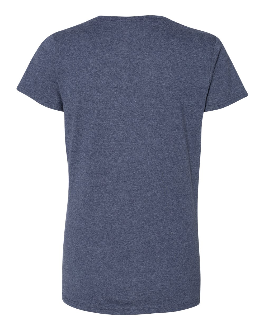 Front View of Heather Navy Heavy Cotton™ Women’s T-Shirt - 5000L