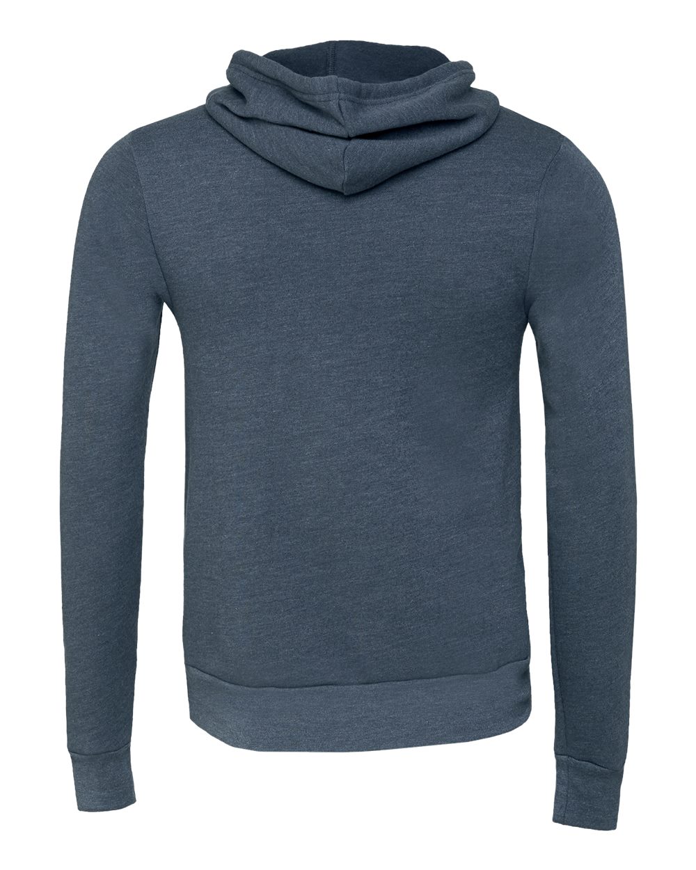 Front View of Heather Navy Sponge Fleece Hoodie - 3719