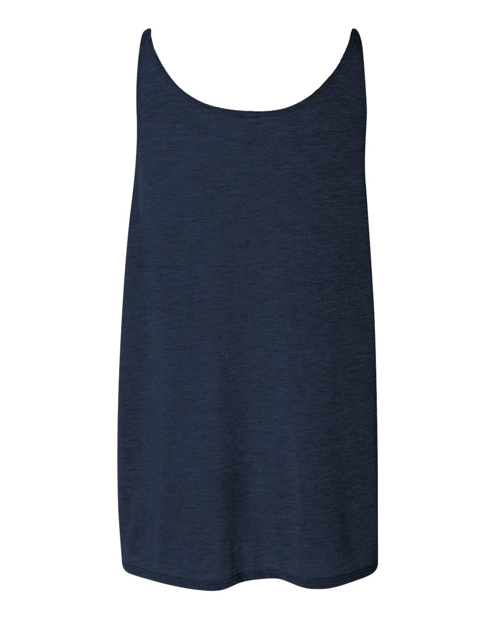 Front View of Heather Navy Women's Slouchy Tank - 8838