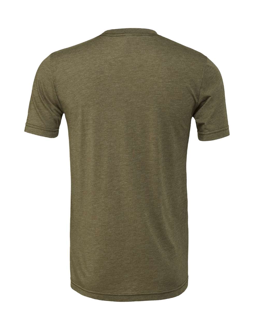 Front View of Heather Olive CVC Jersey Tee - 3001CVC