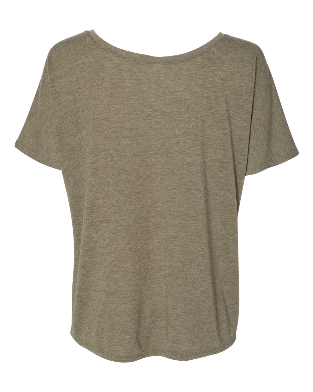 Front View of Heather Olive Women’s Slouchy Tee - 8816