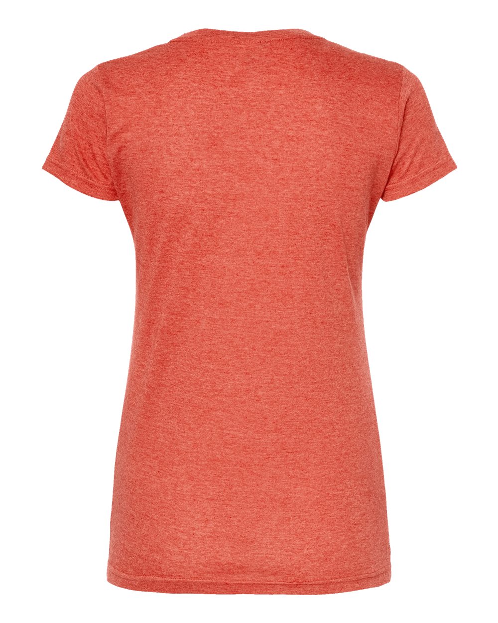 Front View of Heather Orange Women's Poly-Rich T-Shirt - 240