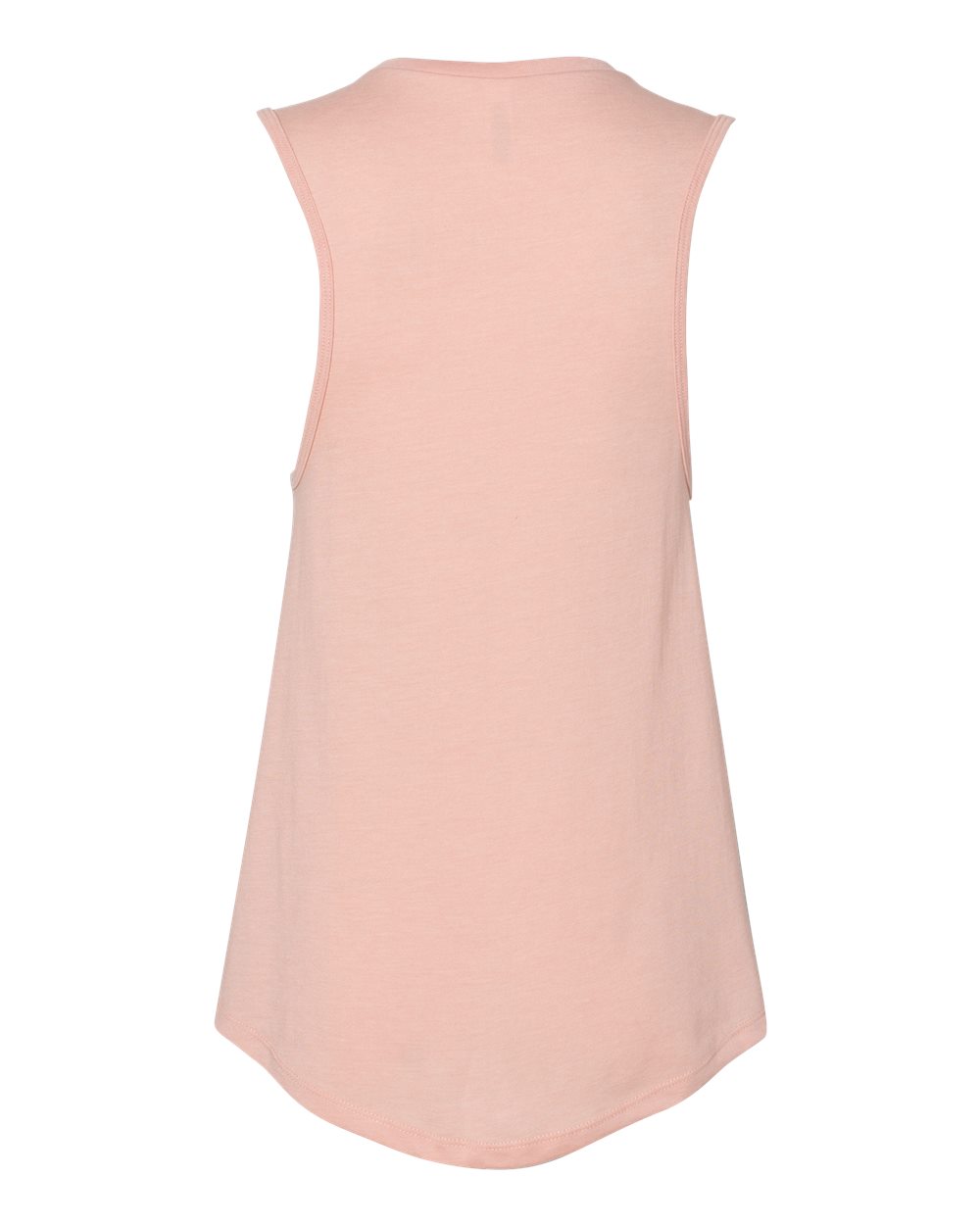Rear View of Heather Peach Women&#39;s Jersey Muscle Tank - 6003