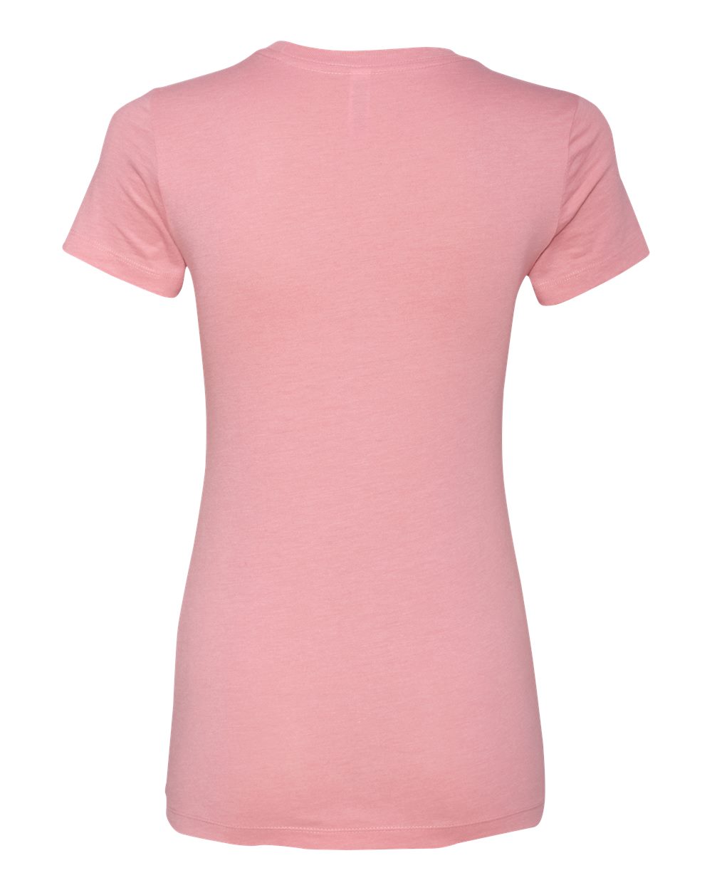 Rear View of Heather Pink Women&#39;s Slim Fit Tee - 6004