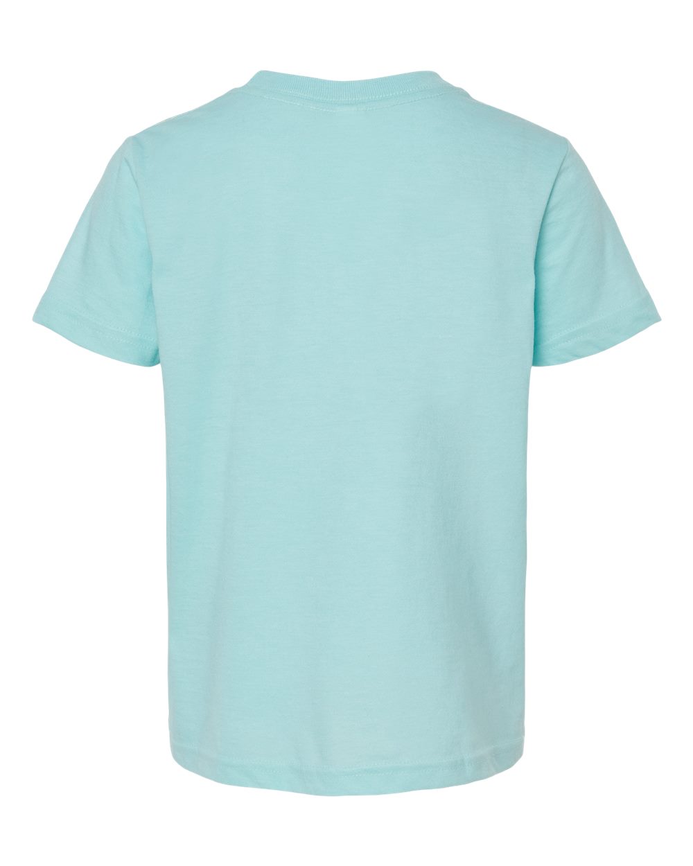 Front View of Heather Purist Blue Youth Fine Jersey T-Shirt - 235