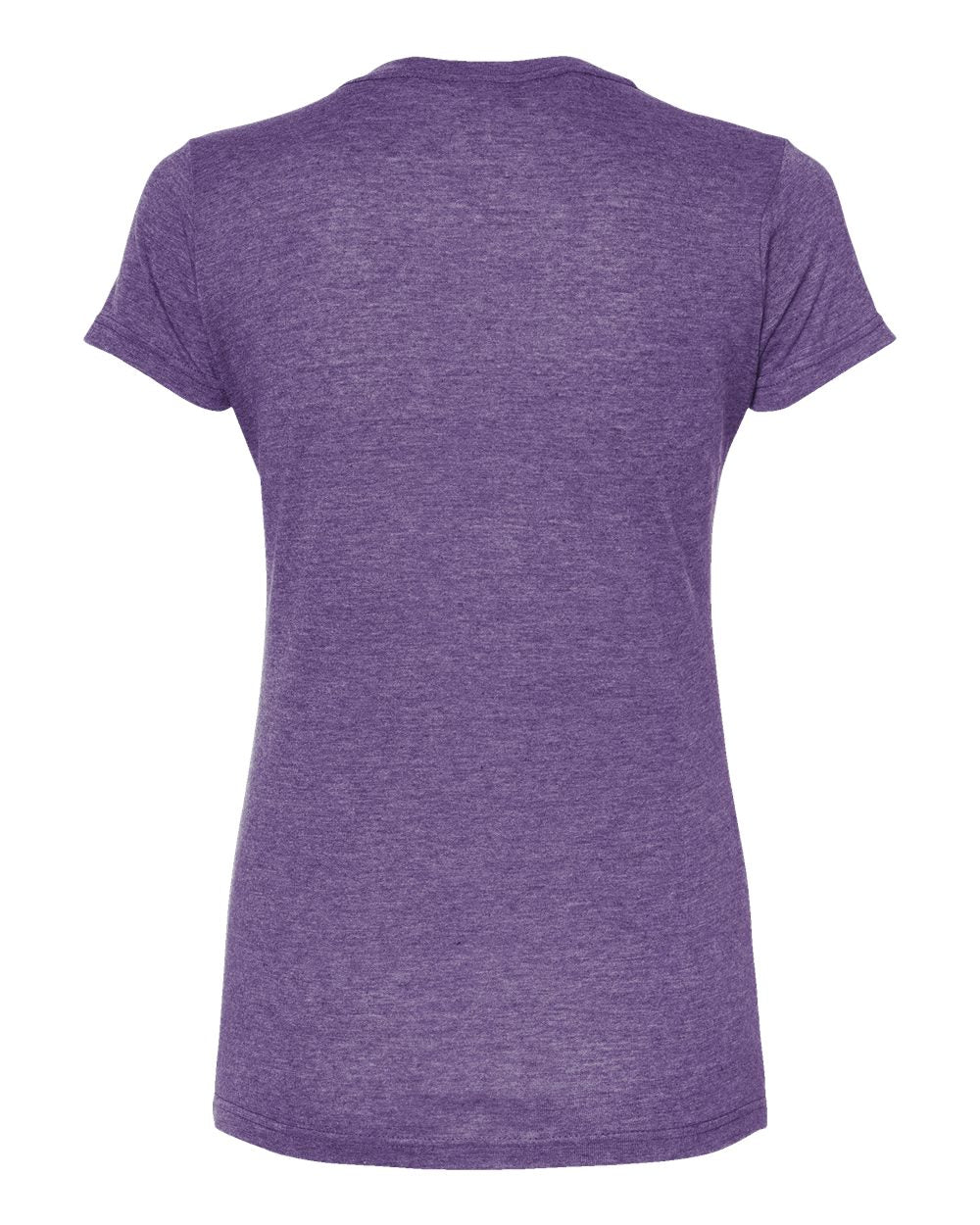Front View of Heather Purple Women's Poly-Rich T-Shirt - 240