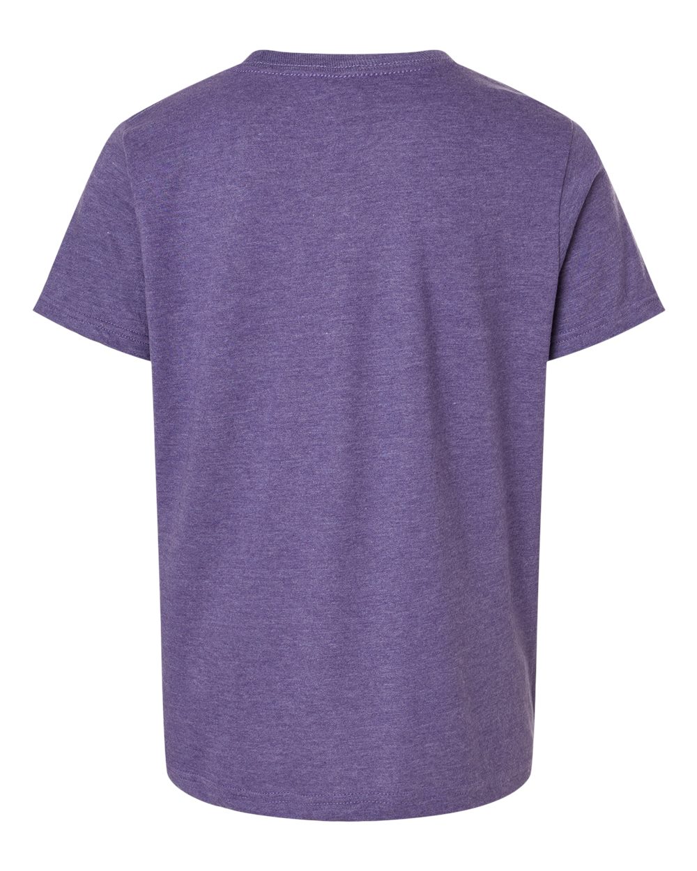 Front View of Heather Purple Youth Fine Jersey T-Shirt - 235