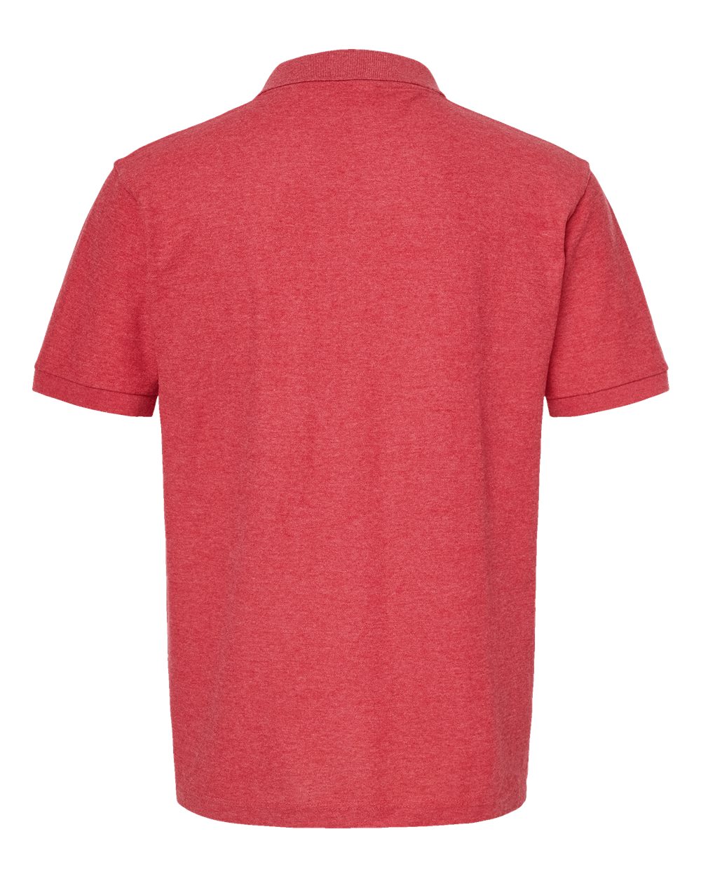 Front View of Heather Red 50/50 Sport Pique Polo - 400