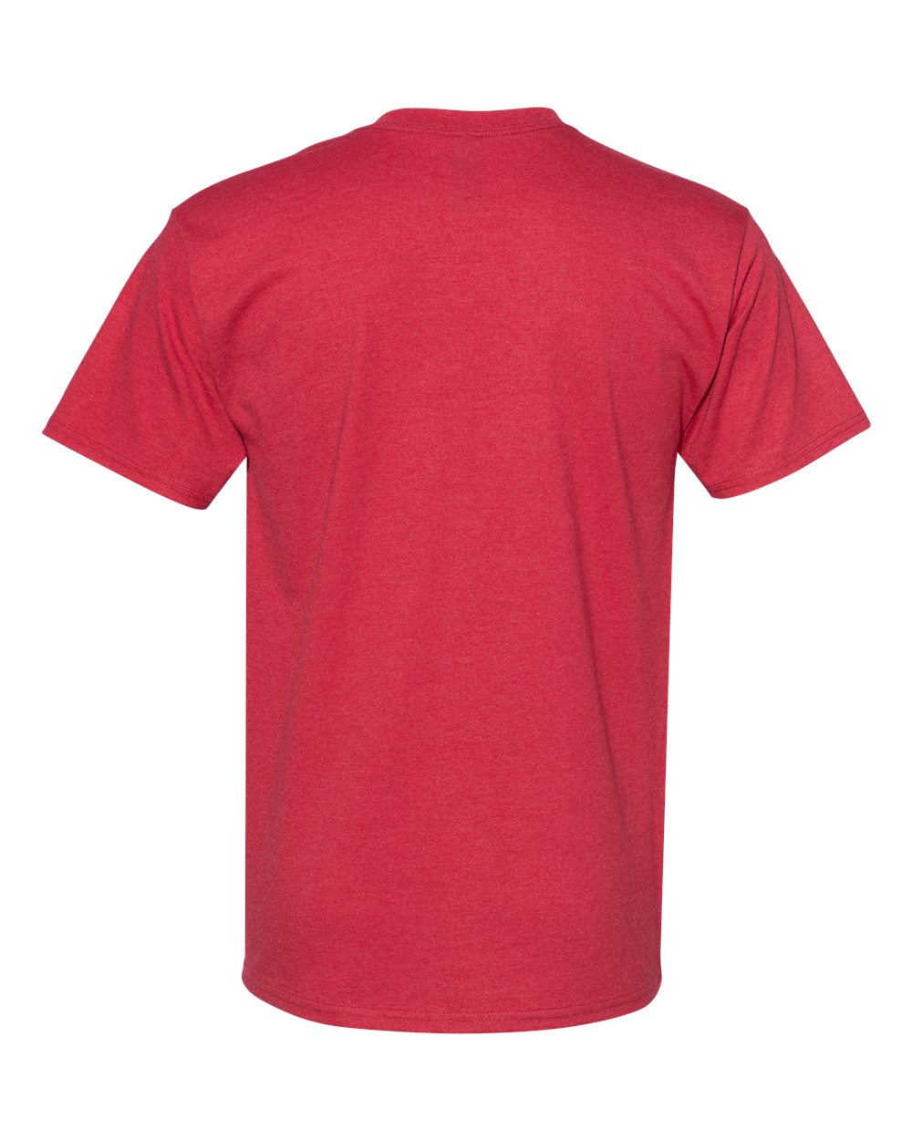 Front View of Heather Red Beefy-T® T-Shirt - 5180