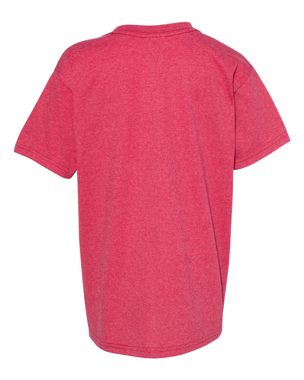 Front View of Heather Red Ecosmart™ Youth T-Shirt - 5370