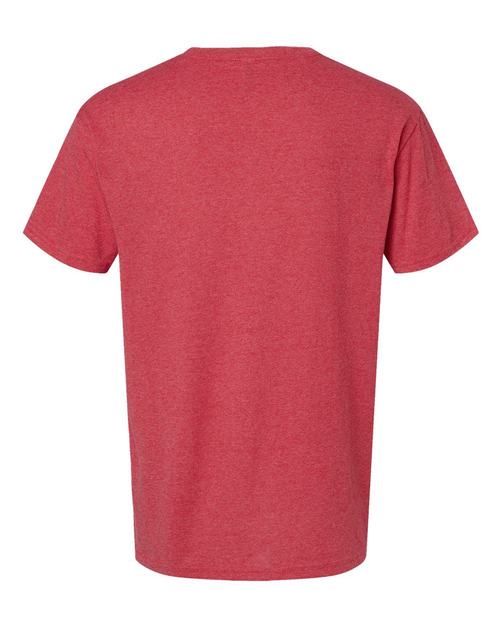 Front View of Heather Red Gold Soft Touch T-Shirt - 4800