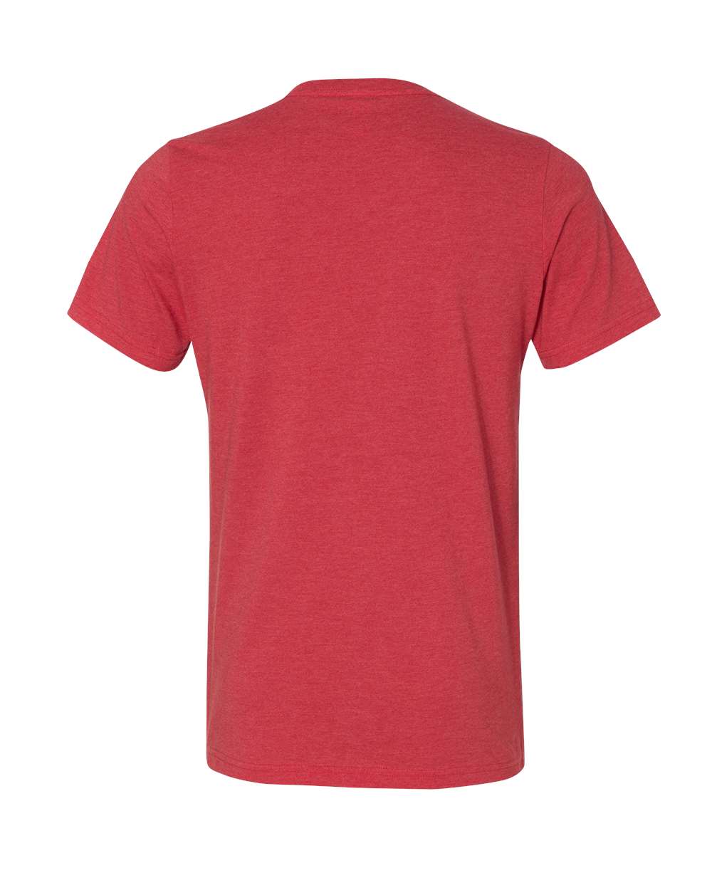 Front View of Heather Red Heather CVC V-Neck Tee - 3005CVC