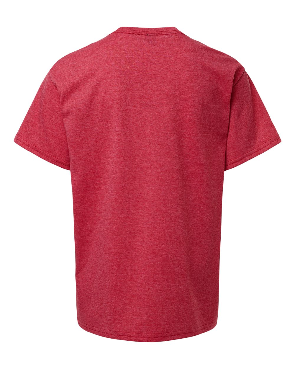 Front View of Heather Red Light Cotton Youth T-Shirt - 3000B