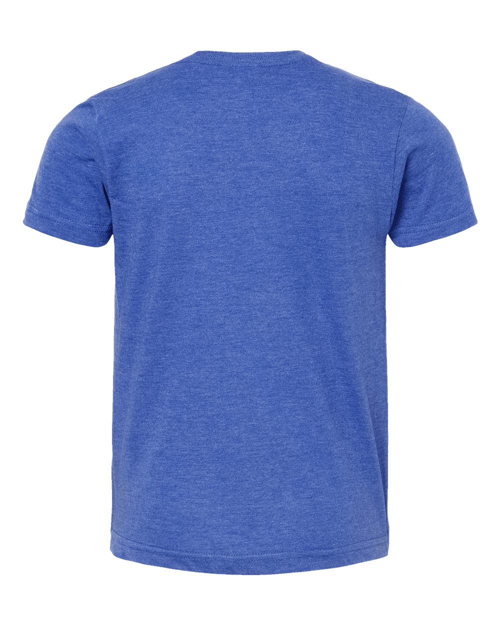 Front View of Heather Royal Youth Fine Jersey T-Shirt - 235