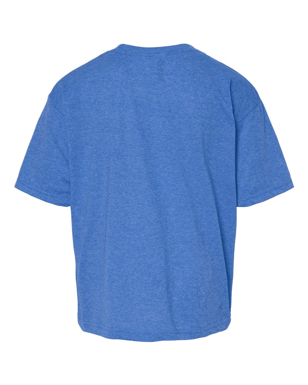 Front View of Heather Royal Youth Gold Soft Touch T-Shirt - 4850