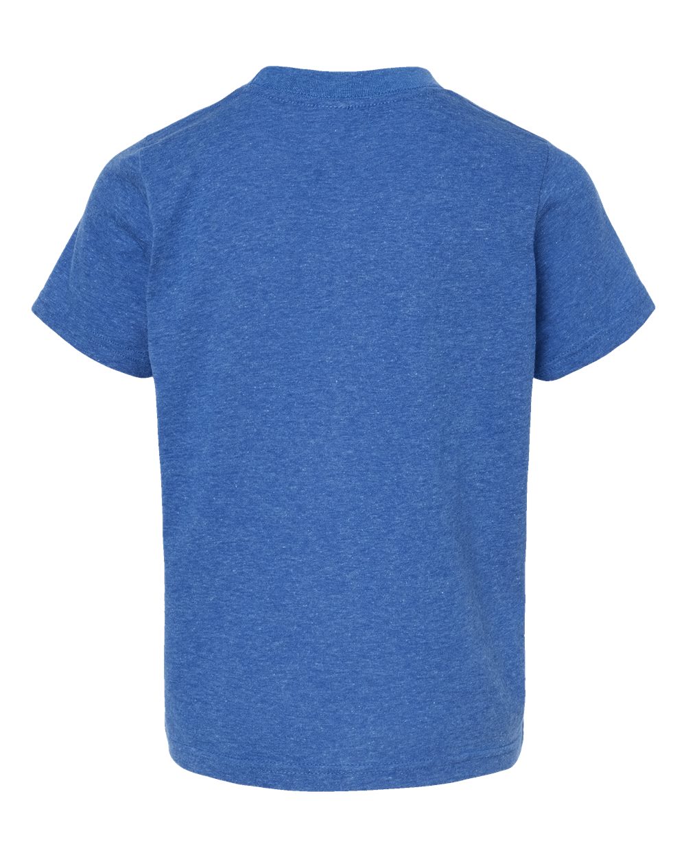 Front View of Heather Royal Youth Poly-Rich T-Shirt - 265