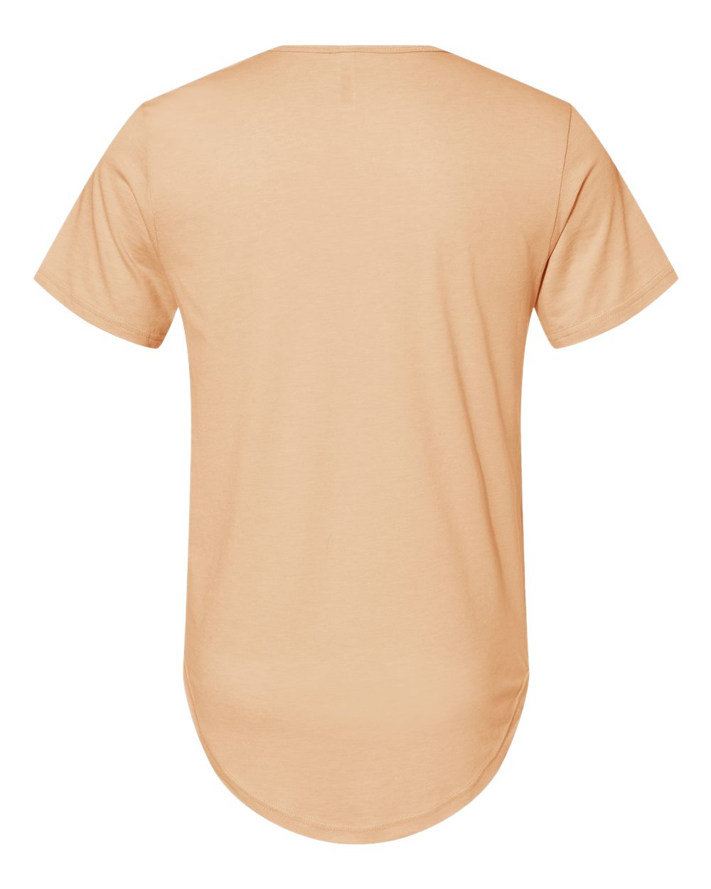 Front View of Heather Sand Dune Jersey Curved Hem Tee - 3003