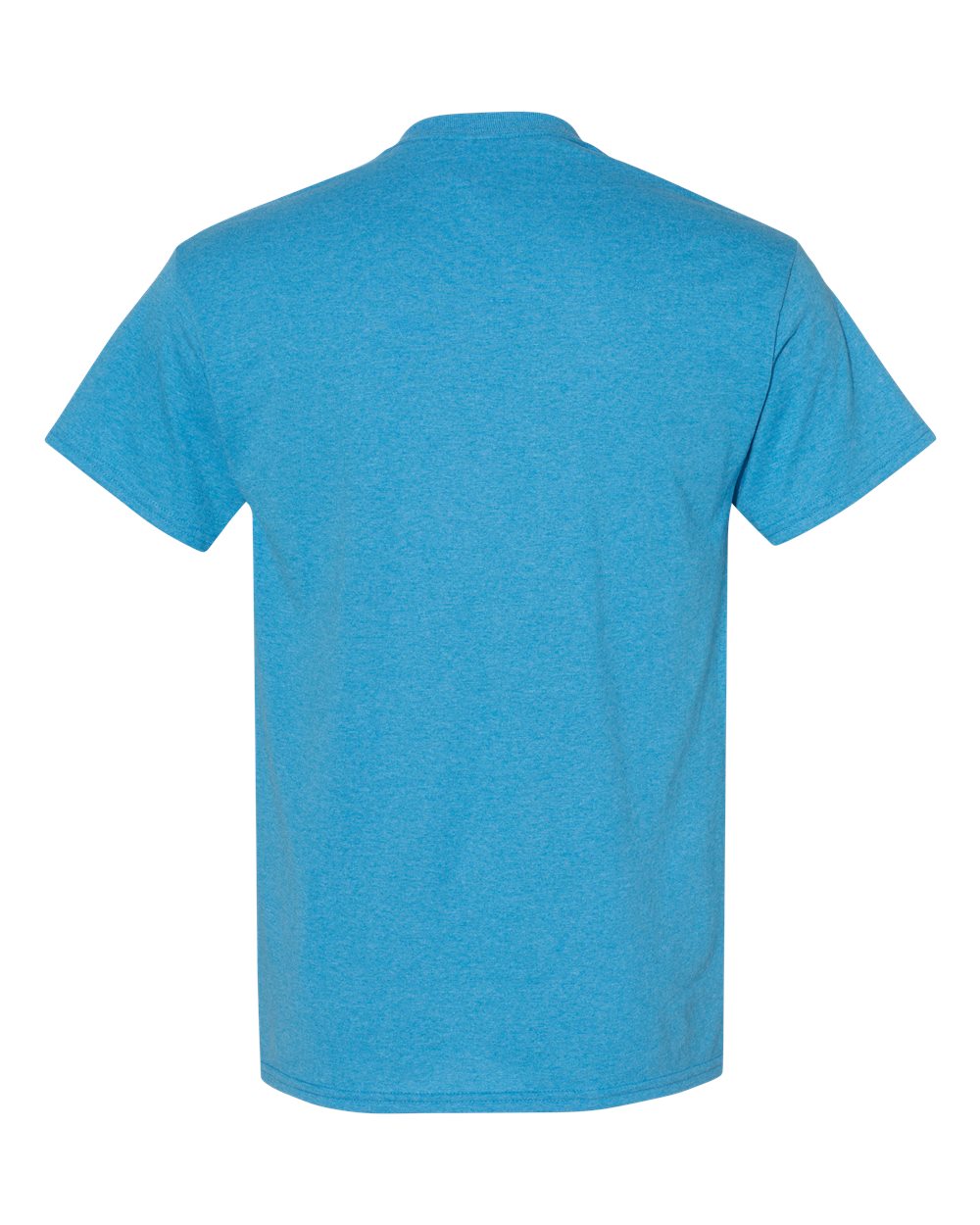 Front View of Heather Sapphire Heavy Cotton™ T-Shirt - 5000
