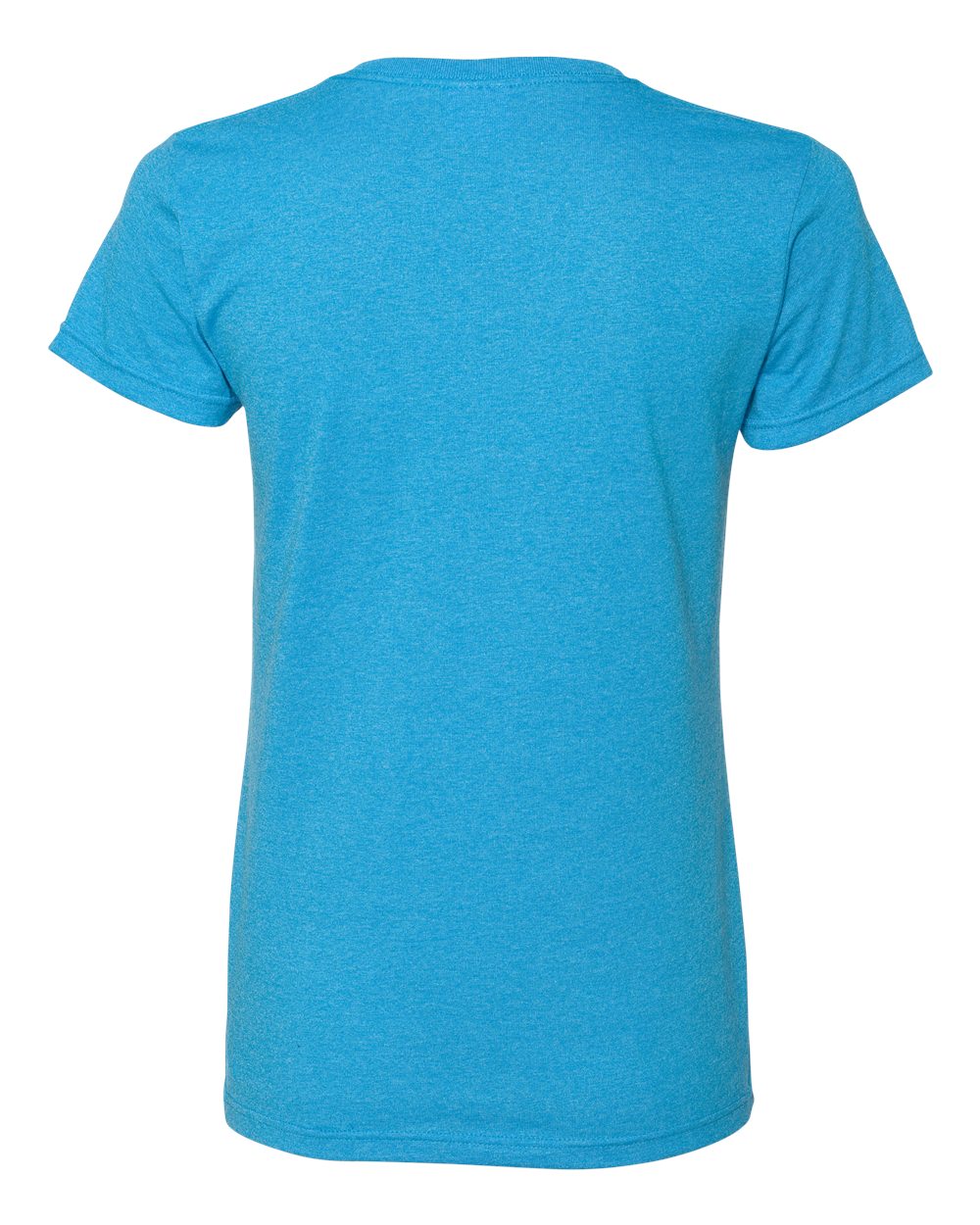 Rear View of Heather Sapphire Heavy Cotton™ Women’s T-Shirt - 5000L