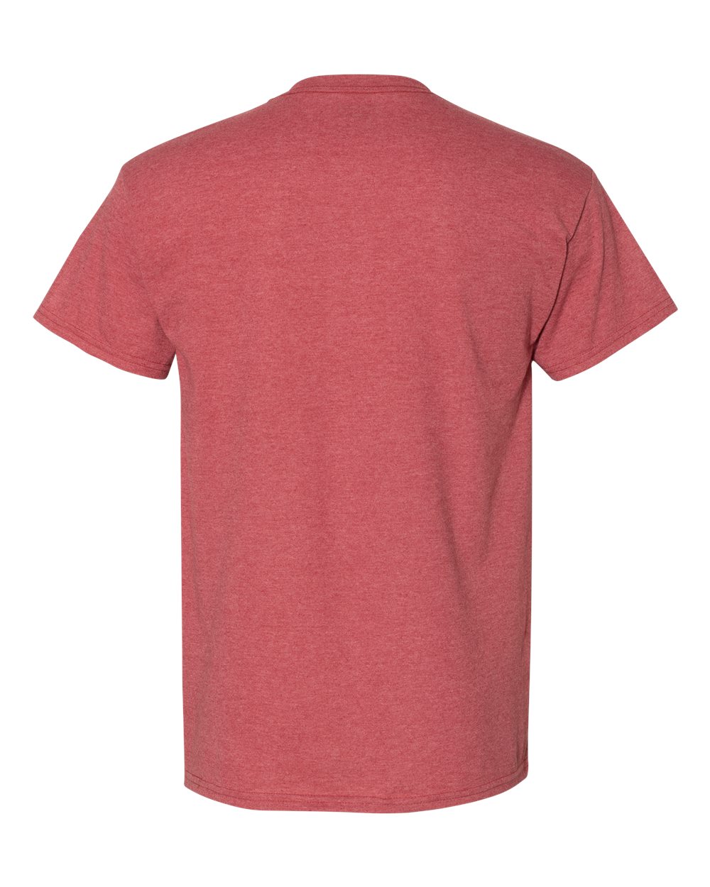 Front View of Heather Scarlet Red DryBlend® T-Shirt - 8000