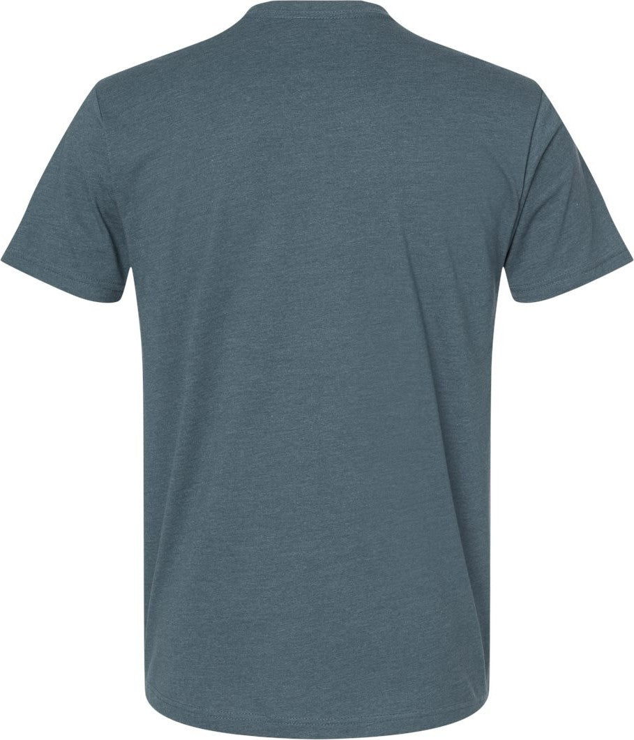 Front View of Heather Slate Blue CVC T-Shirt - 6210