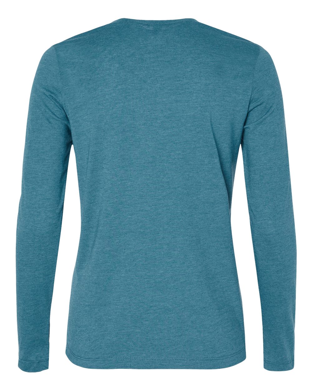 Front View of Heather Slate Women’s Jersey Long Sleeve Tee - 6500