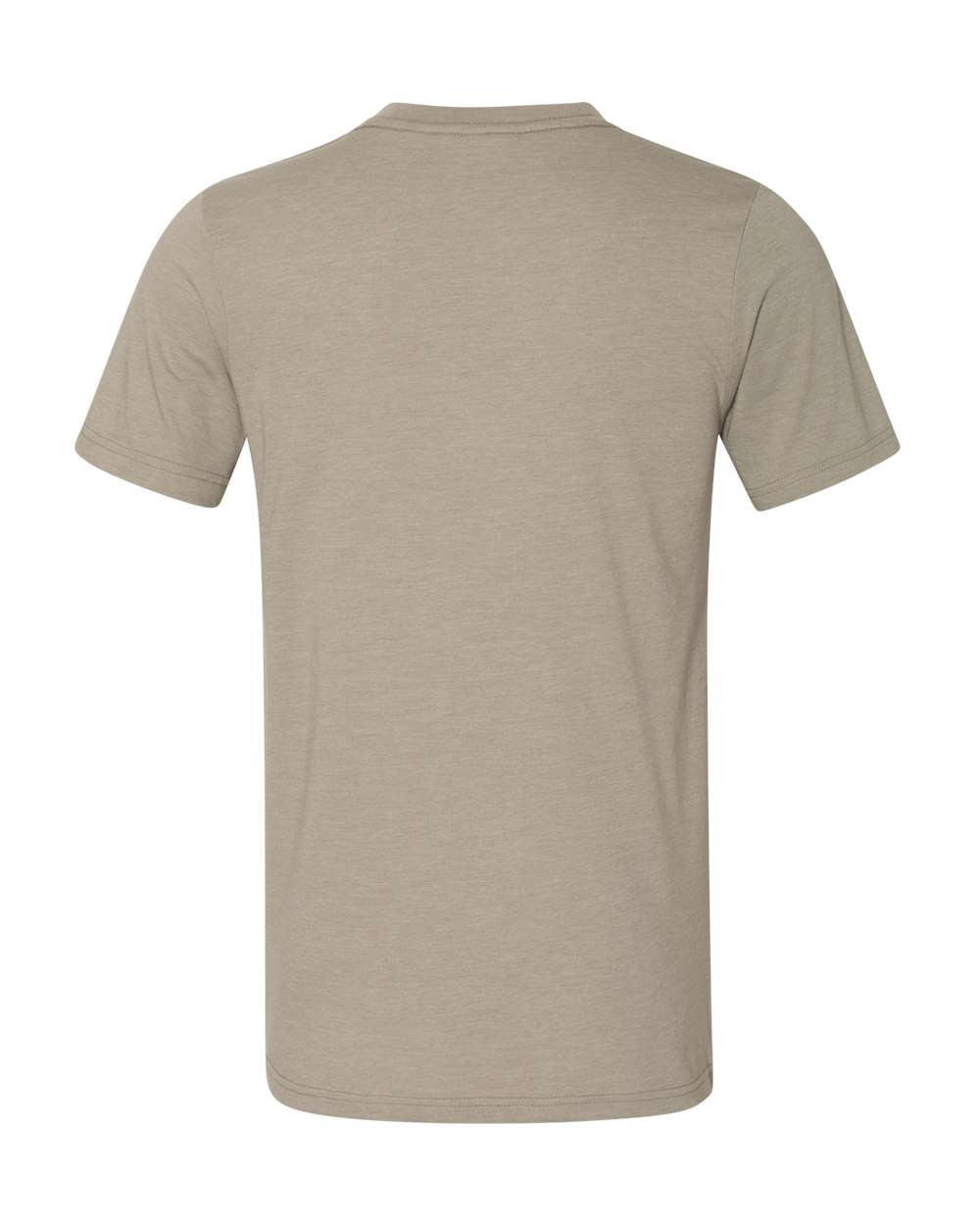 Front View of Heather Stone Heather CVC V-Neck Tee - 3005CVC