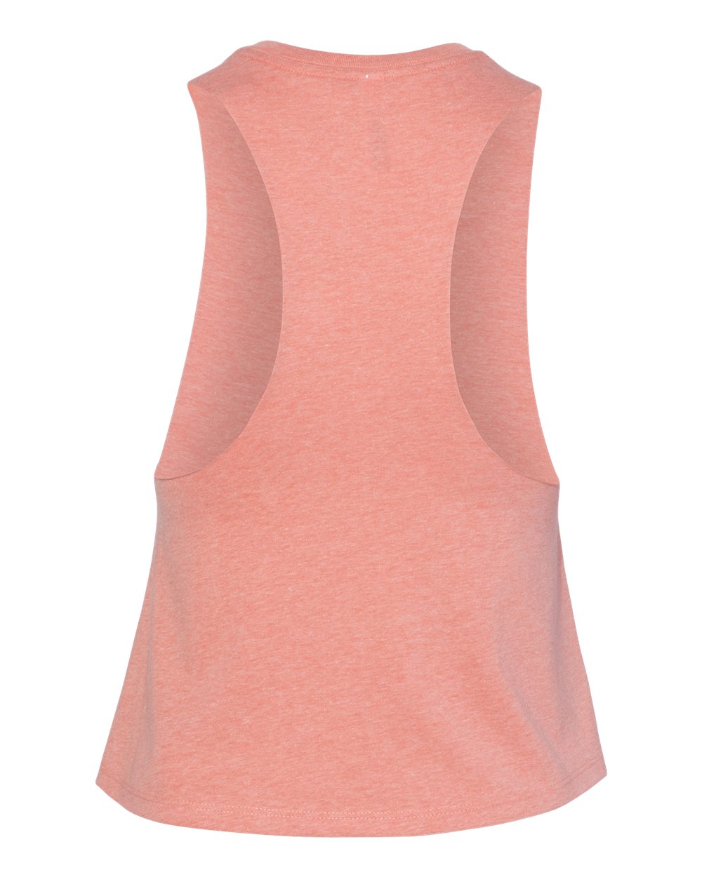 Front View of Heather Sunset Women's Racerback Crop Tank - 6682