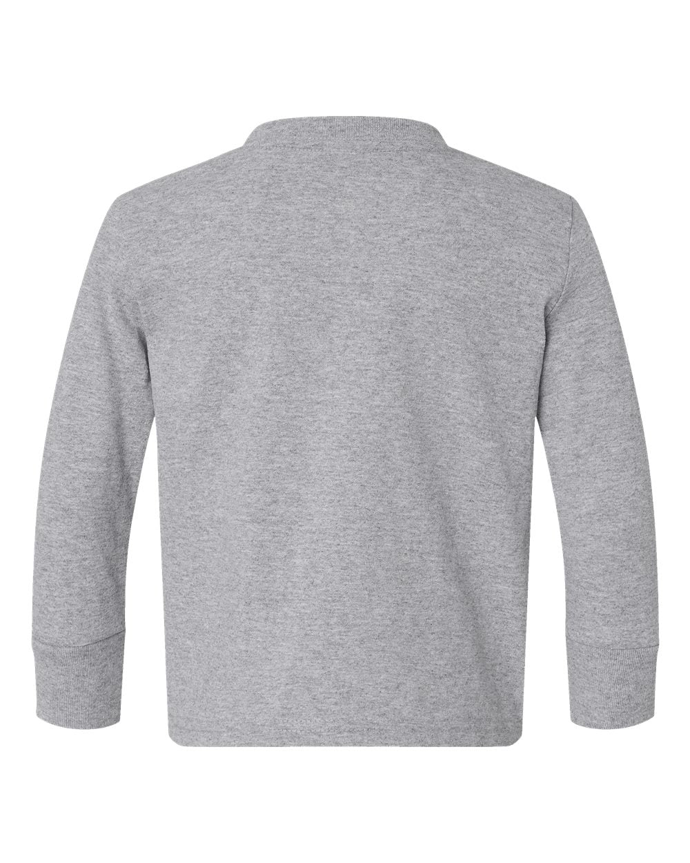 Front View of Heather Toddler Cotton Jersey Long Sleeve Tee - 3311
