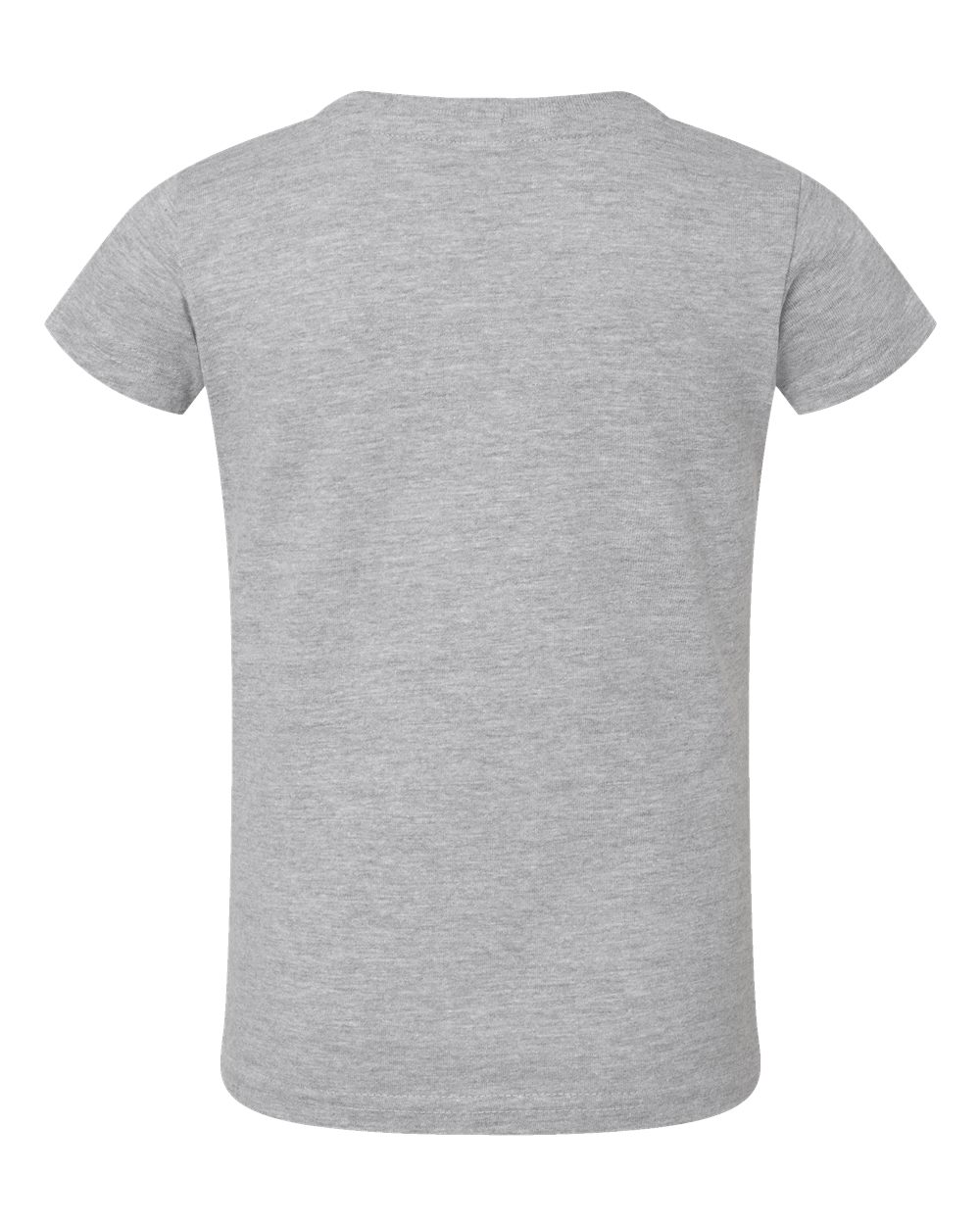Front View of Heather Toddler Girls Fine Jersey Tee - 3316