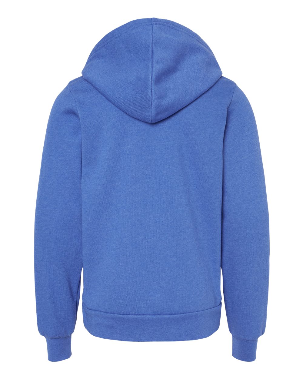 Front View of Heather True Royal Youth Sponge Fleece Hoodie - 3719Y