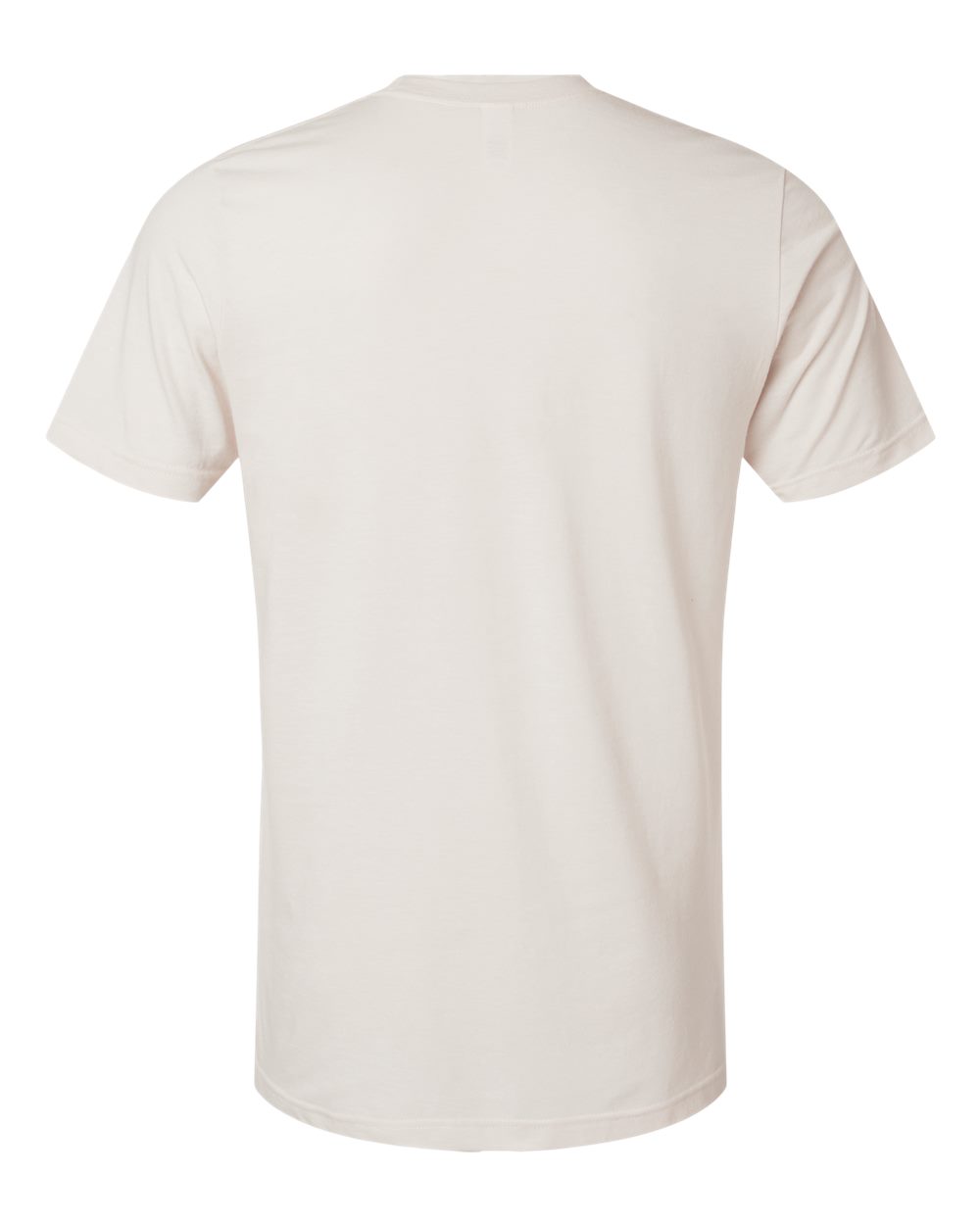 Rear View of Heather Vintage Natural Combed CVC T-Shirt - 602CVC