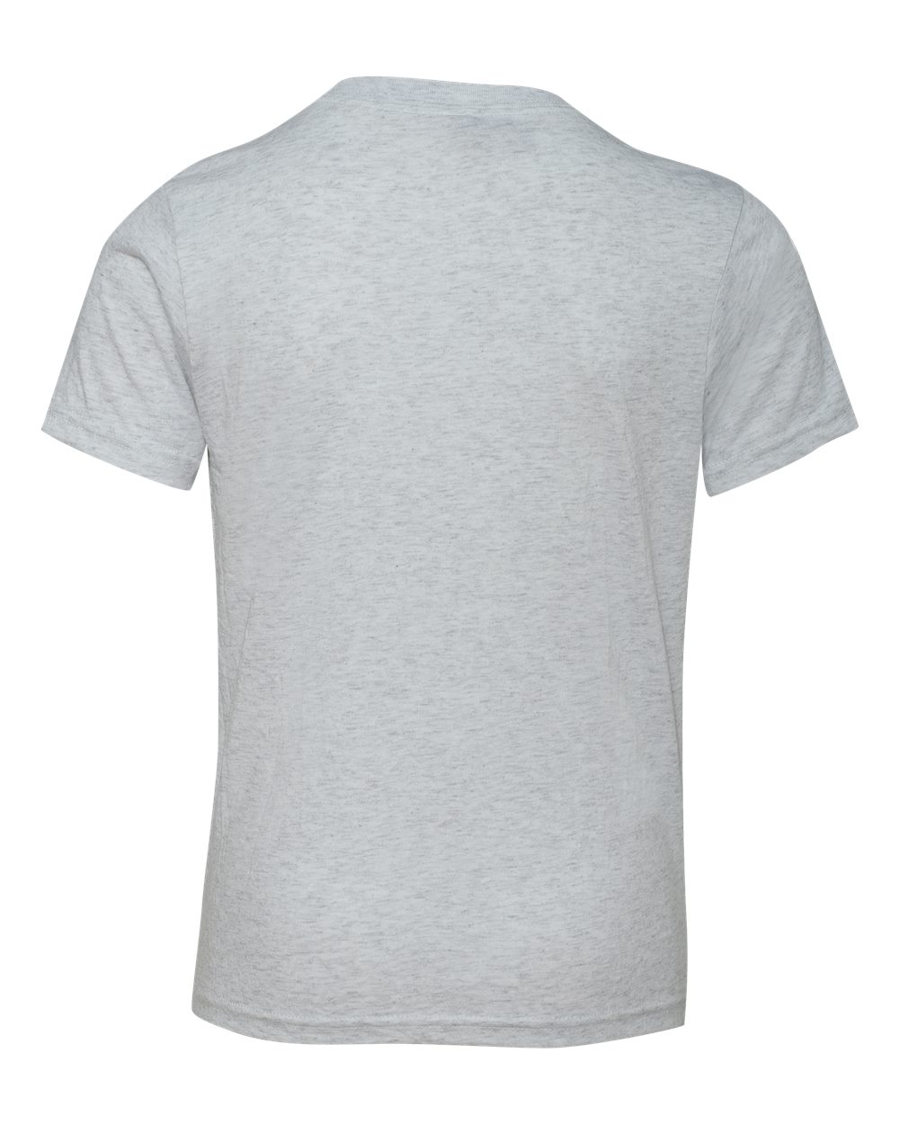 Rear View of Heather White Youth Triblend T-Shirt - 6310