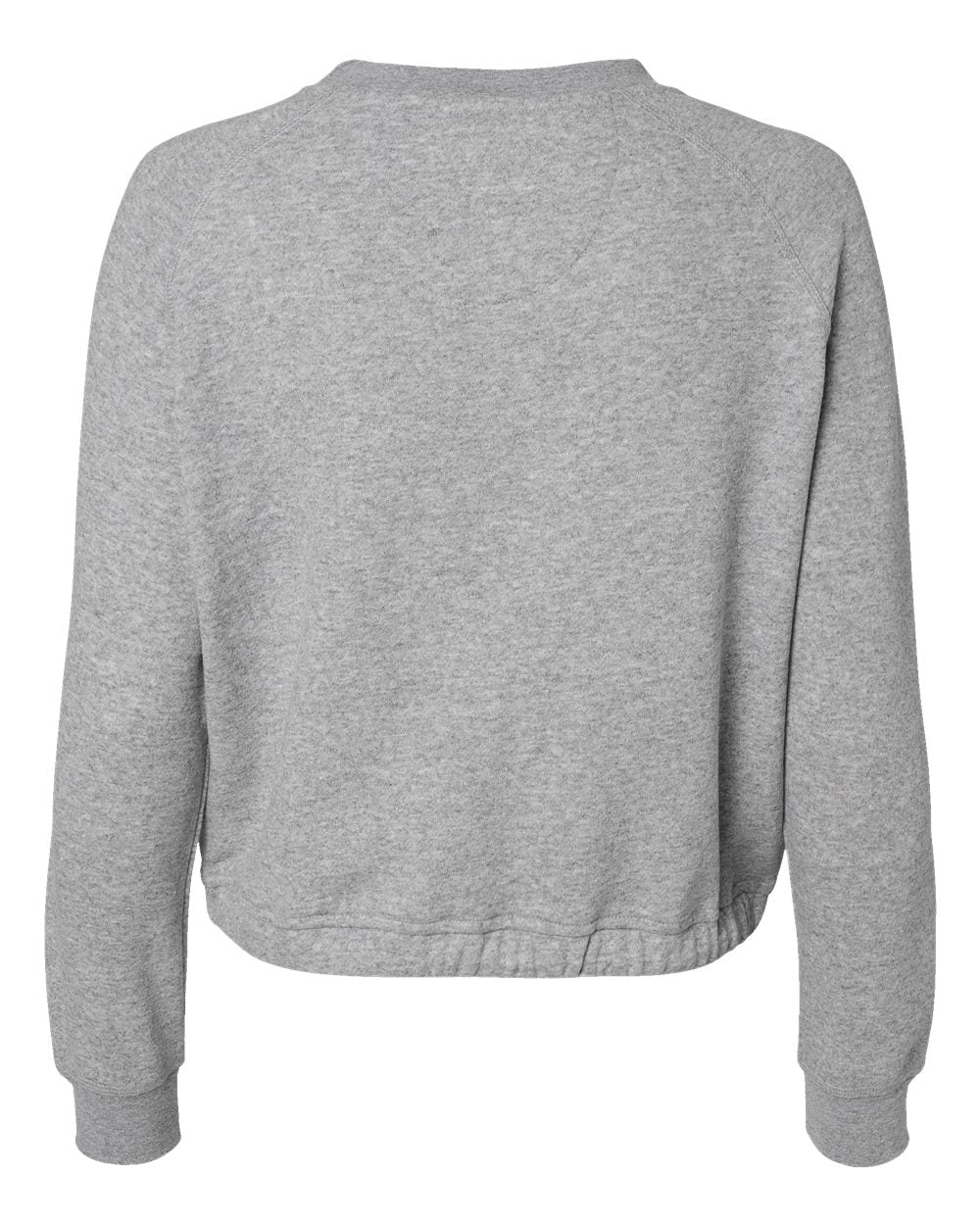 Front View of Heather Women's Relaxed 3-End Boxy Fleece Crewneck Sweatshirt - 3528