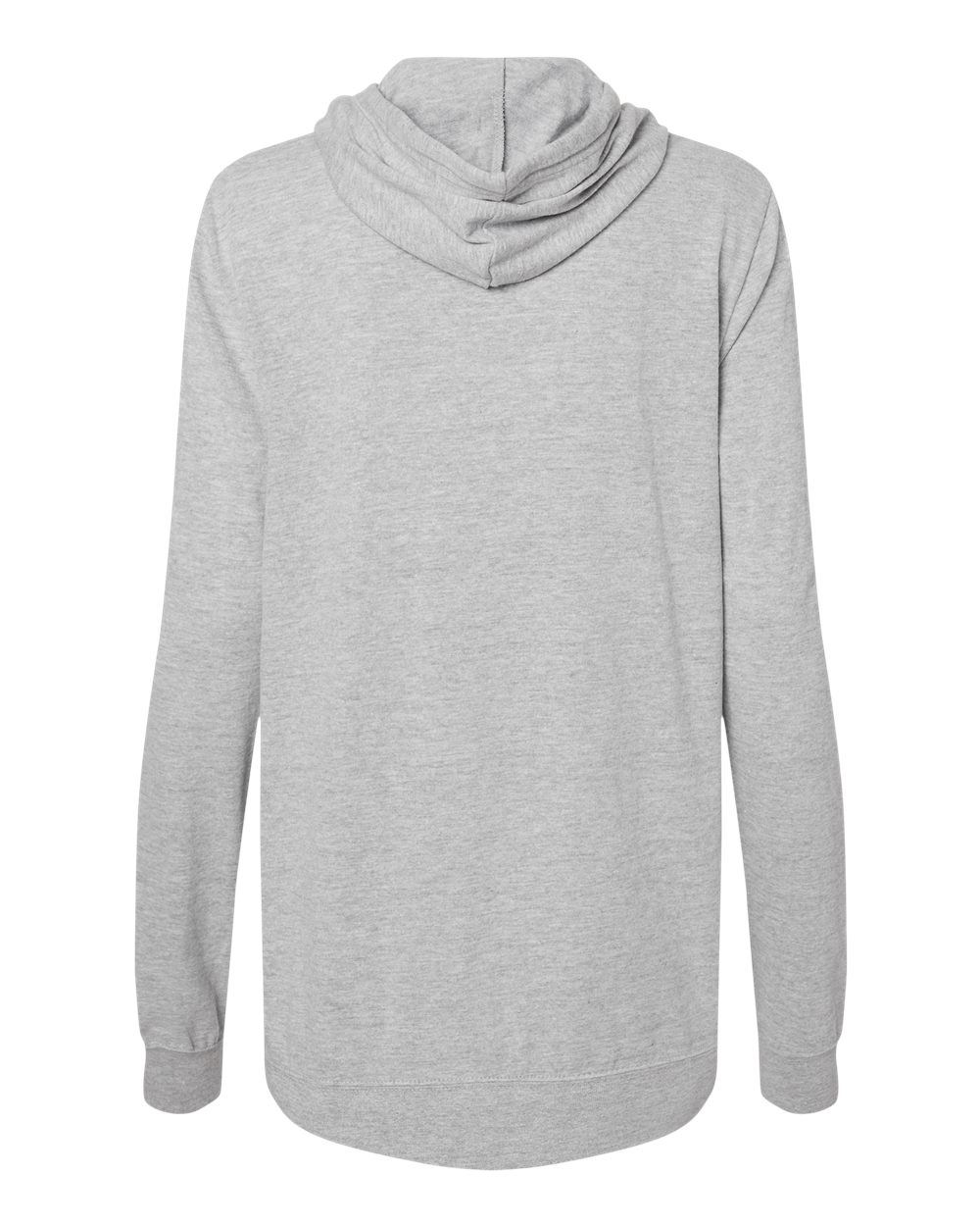 Rear View of Heather Women&#39;s Sueded Jersey Hooded Sweatshirt - W21404