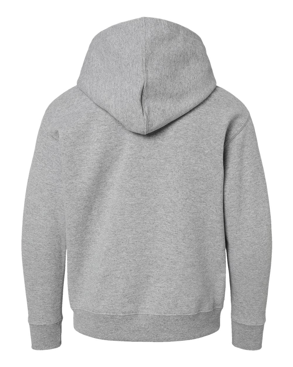 Front View of Heather Youth Fleece Hoodie - 2296